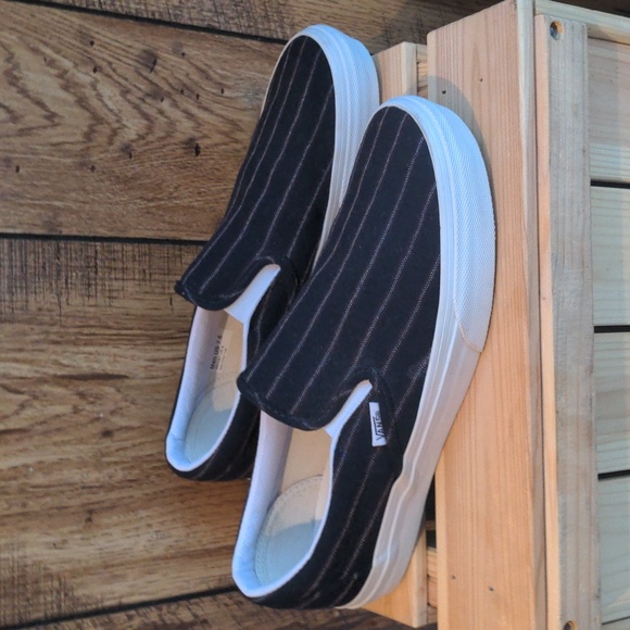 Vans J. Crew Pinstripe Slip ons - Picture 4 of 8
